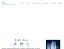Tablet Screenshot of biosphere-capital.com